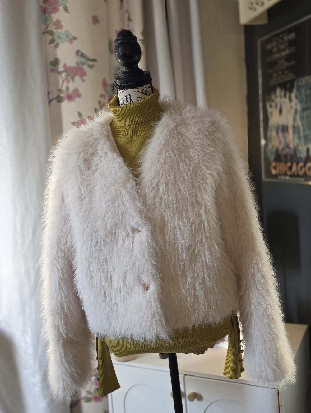 Women's Blush Faux Fur Jacket - Soft Beige Cozy Coat